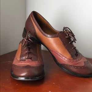 INC Brown Saddle Oxford Lace Shoes 6.5